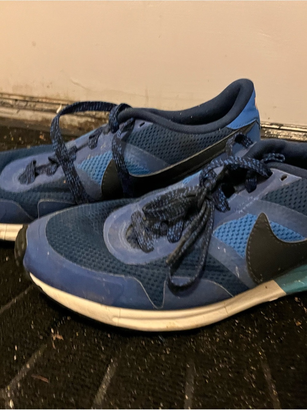 Nike Men's Navy and Royal Blue Athletic Sneakers